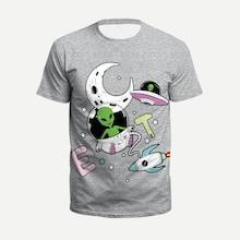 Romwe Guys Et 3d Print Tee