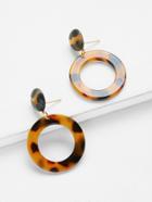 Romwe Open Ring Design Drop Earrings