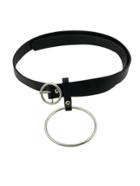 Romwe Black Pu Leather Circle Belt