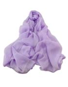 Romwe Purple Voile Soft Soild Scarf