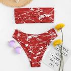 Romwe Marble Print Bikini Set