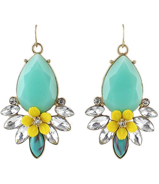 Romwe Green Jewelry Earring