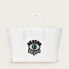 Romwe Eye Detail Braided Tote Bag