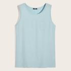 Romwe Guys Pocket Front Solid Tank Top