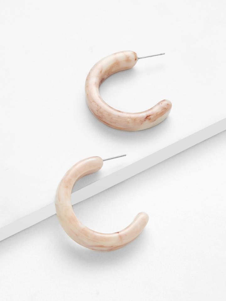 Romwe Arc Design Drop Earrings