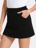 Romwe Pocket Side Elastic Waist Skirt