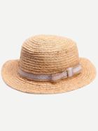 Romwe Natural Vacation Flat-top Wide-brim Raffia Hat