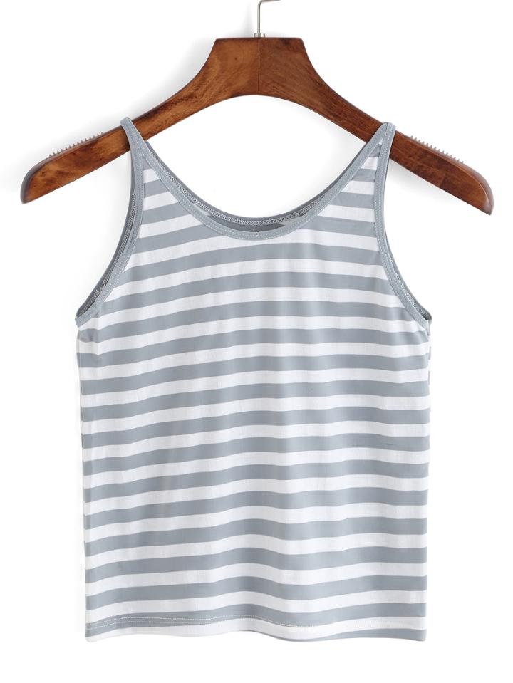 Romwe Striped Tank Top