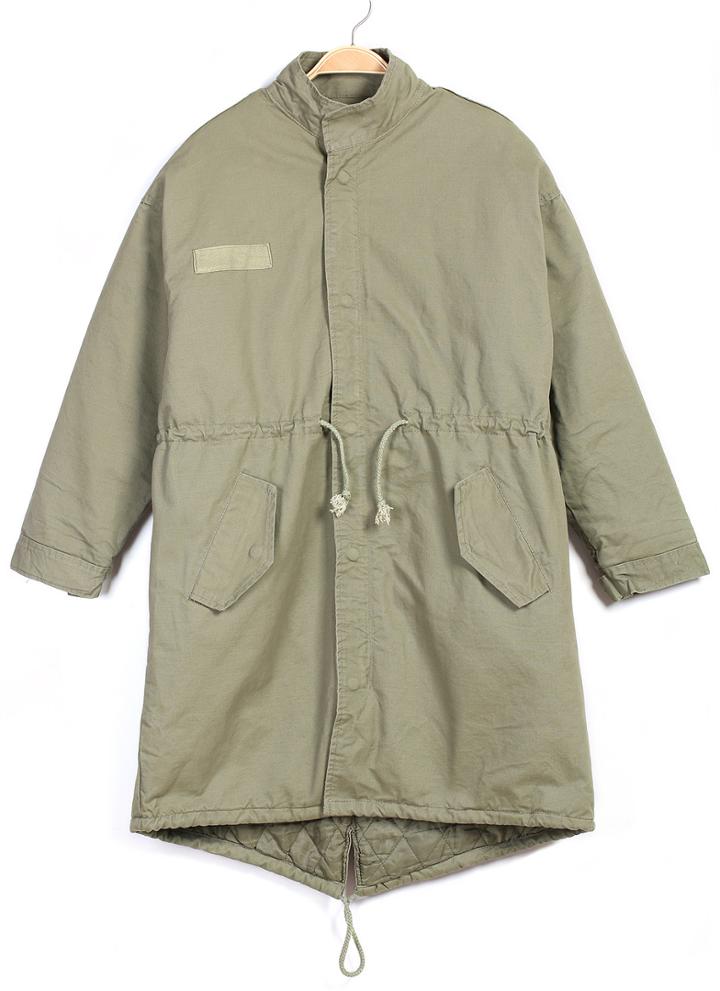 Romwe Embuscade Print Khaki Coat