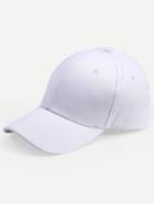 Romwe White Embroidered Letters Cotton Baseball Hat