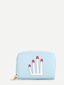 Romwe Finger Print Pu Wallet