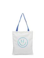 Romwe Emoji Embroidered Canvas Bag
