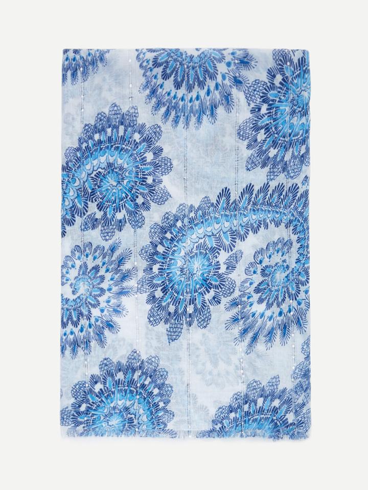 Romwe Raw Trim Lightweight Scarf