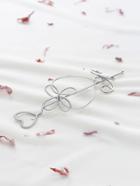 Romwe Silver Flower Knot Hair Slide