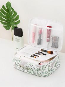 Romwe Cat Print Washing Bag