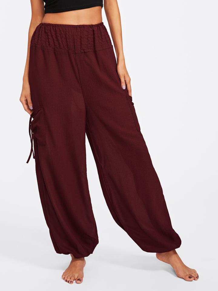 Romwe Pocket Side Loose Yoga Pants