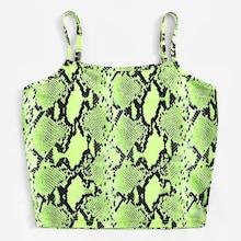 Romwe Plus Snake Print Cami Top