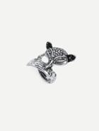 Romwe Antique Silver Fox-shaped Ring