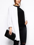 Romwe Round Neck Long Sleeve Loose Plus Coat