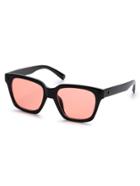 Romwe Black Frame Red Lens Sunglasses