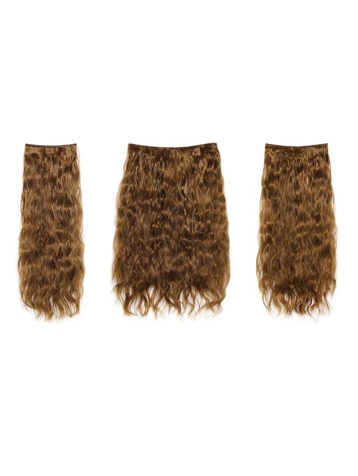 Romwe Mix Auburn Clip In Curly Hair Extension 3pcs