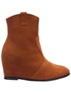 Romwe Camel Pointy Within Higher Boots