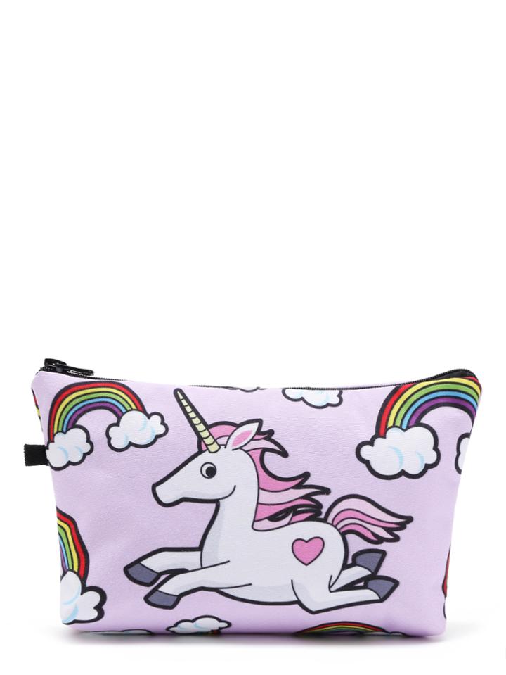 Romwe Horse Print Cosmetic Bag