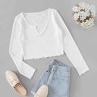 Romwe V Cut Slim Fit Top