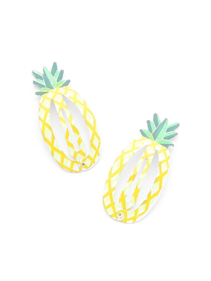 Romwe Pineapple Shaped Hair Clip 2pcs