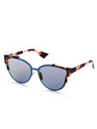 Romwe Multicolor Open Frame Cat Eye Sunglasses