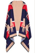 Romwe Robot Print Khaki Scarf