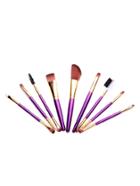 Romwe Purple Professional Makeup Brush Set 9pcs