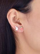 Romwe Creative Carrot Rabbit Ear Studs Earrings