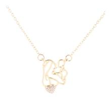 Romwe Open Figure Pendant Necklace