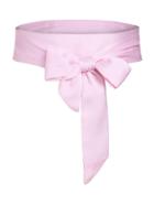 Romwe Pink Knotted Front Satin Belt