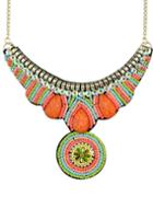 Romwe Bohemian New Models Colorful Chunky Multi Layer Bead Necklace