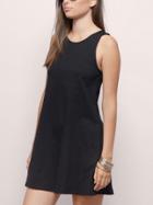 Romwe Round Neck Sleeveless Slim Black Dress