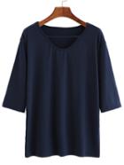 Romwe Cut Out Loose T-shirt