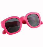Romwe Pink Rim Black Lenses Sunglasses