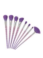 Romwe Purple Spiral Design Makeup Brush Set