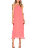 Romwe Square Neck Pleated Chiffon Cami Dress