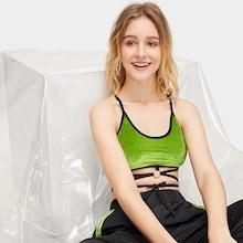 Romwe Lace-up Ring Detail Cami Top