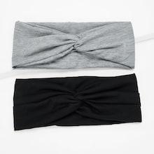 Romwe Plain Twist Headband 2pack