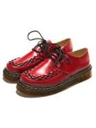 Romwe Red Round Toe Lace Up Flat Shoes