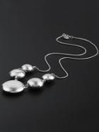 Romwe Silver Round Pendant Necklace
