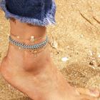 Romwe Pineapple & Tree Detail Chain Anklet 3pcs