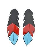 Romwe Acrylic Feather Shape Earrings