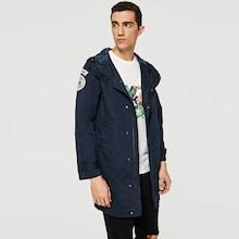 Romwe Guys Drawstring Hoodie Coat