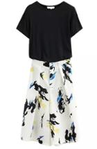 Romwe Short Sleeve Top With Ink Print Wide Leg Pant