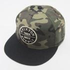 Romwe Men Camouflage Patched Snap Cap